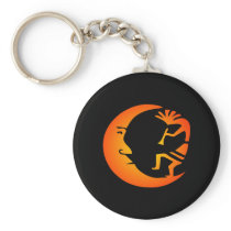 Kokopelli Moon-Black Key Chain