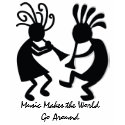 KOKOPELLI MUSIC MAKES THE WORLD GO AROUND T SHIRT by alittleblack KOKOPELLI MUSIC MAKES THE WORLD GO AROUND T SHIRT