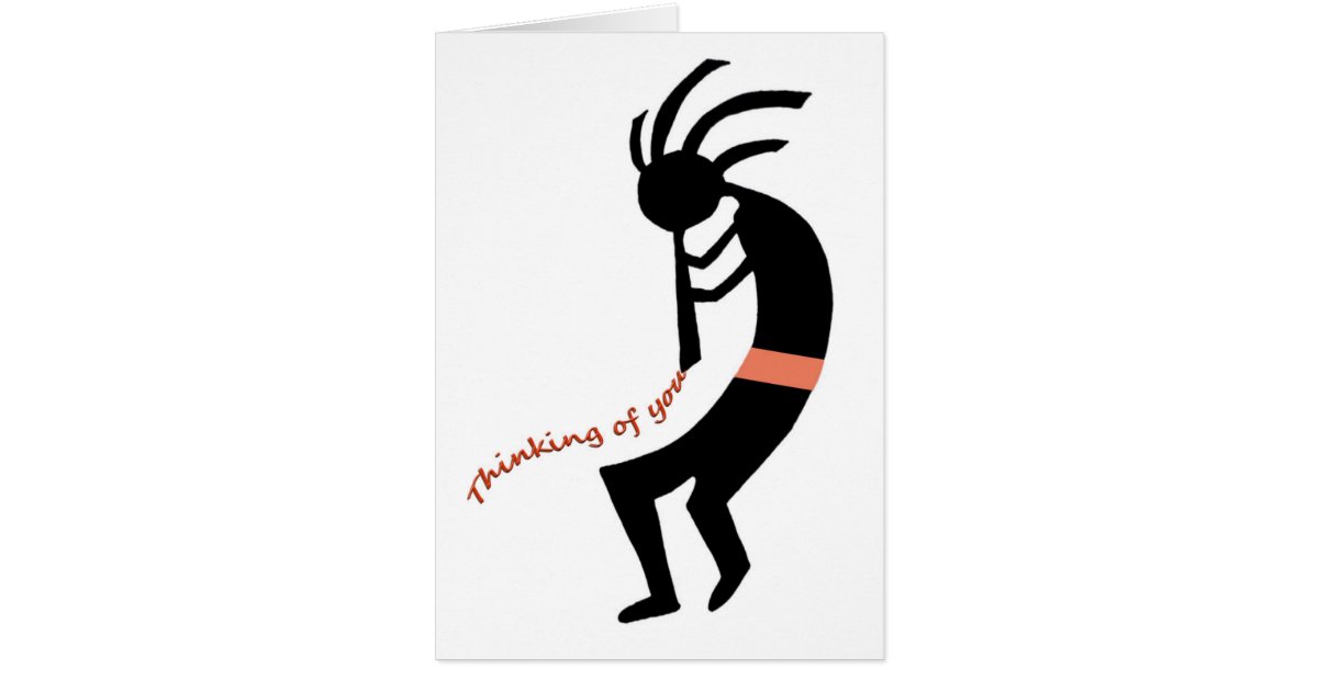 Kokopelli Native American Flute Player Card Zazzle