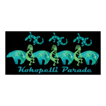 Kokopelli Parade Canvas Print by Jaenne Kokopelli Parade Canvas Print