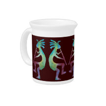 Kokopelli Plays the Clarinet Beverage Pitcher