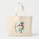 Kokopelli Plays The Trumpet Tote Bags