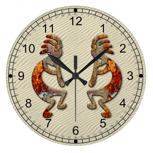 Kokopelli Southwestern Wall Clock Design Zazzle