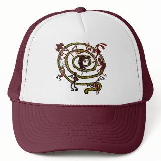 Kokopelli & Spiral - Hat #2 hat