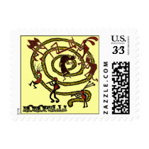 Kokopelli & Spiral - Postage #2 postage