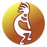 Kokopelli Round Sticker