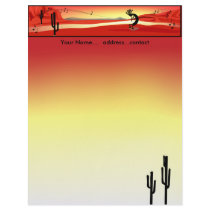 Kokopelli Sunset letterhead by windyone Kokopelli Sunset letterhead