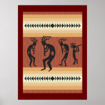 Kokopelli Tribal Poster Print posters