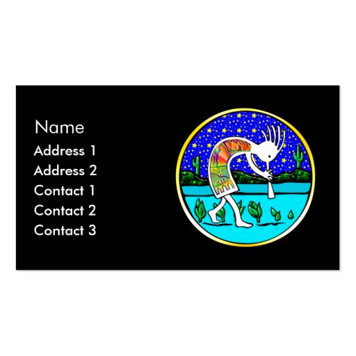 Kokopelli Under the Stars Business Cards (front side)