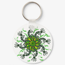 Kokopelli Wheel Keychain by Jaenne Kokopelli Wheel Keychain