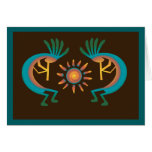 Kokopelli with Sun Southwest Greeting Cards