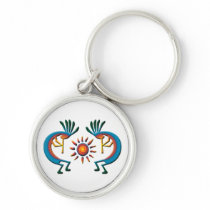 Kokopelli with Sun Southwest  Premium Key Chain