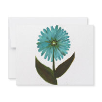 Kolleen's Teal Flower 2 Personalized Invite