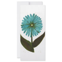 Kolleen's Teal Flower 2 Custom Rack Cards
