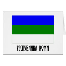 Komi Republic Flag Card