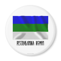 Komi Republic Flag Refrigerator Magnet