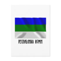 Komi Republic Flag Postcard
