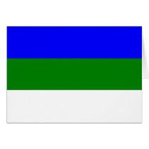 Komi, Russia flag Cards