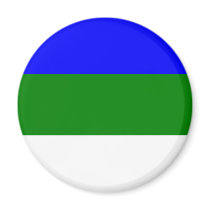 Komi, Russia flag Magnets