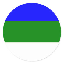 Komi, Russia flag Stickers