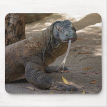 Komodo Dragon Licking Mouse Pad
