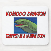 Komodo Dragon trapped in a human body Mouse Pad