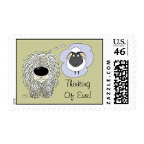 Komondor - Thinking Of Ewe! Postage Stamp