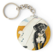 Kona and his Surfboard Key Chains