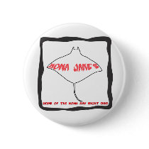 Kona Jake's Manta Ray Dive Button by littlegrasshack Kona Jake's Manta Ray Dive Button