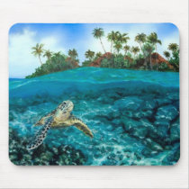 Kona Village Turtle mousepads by oceanart Kona Village Turtle mousepads