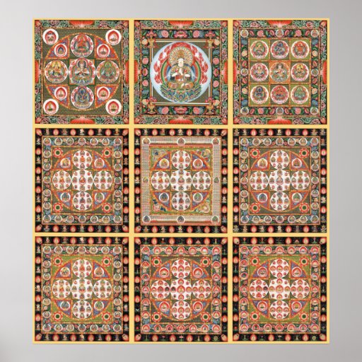 Kongokai Mandala Print