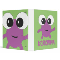 Konichiwa Purple Green Binder