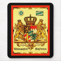 Königreich Bayern ~ Vintage Coat of Arms Mouse Pad