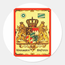 Königreich Bayern ~ Vintage Coat of Arms Stickers