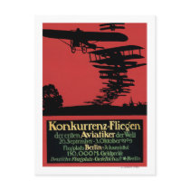Konkurrenz-Fliegen Airfield Promotional Poster Postcard