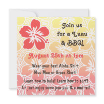 Kono Hibiscus Tropical Invitations