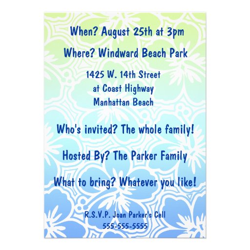 Kono Hibiscus Tropical Invitations