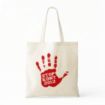 Kony 2012 Handprint Stop Joseph Kony Canvas Bags