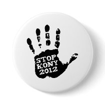 Kony 2012 Handprint Stop Joseph Kony Button