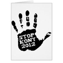 Kony 2012 Handprint Stop Joseph Kony Greeting Cards