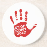 Kony 2012 Handprint Stop Joseph Kony Drink Coasters
