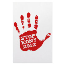 Kony 2012 Handprint Stop Joseph Kony Personalized Stationery