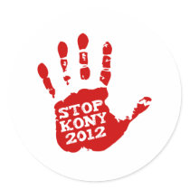 Kony 2012 Handprint Stop Joseph Kony Stickers
