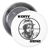 Kony 2012 Joseph Kony Target Crosshairs Pinback Buttons