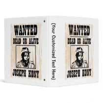 Kony 2012 Joseph Kony Wanted Poster Vinyl Binder