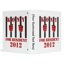 Kony 2012 Stop Joseph Kony Prison 3 Ring Binder