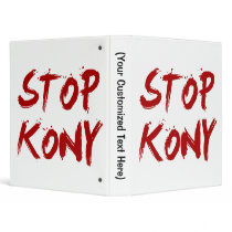 Kony 2012 Stop Red Bloody Joseph Kony Binder