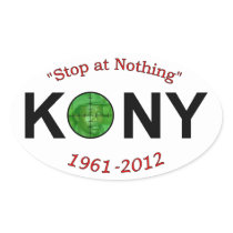 Kony Stop at Nothing 3x5 Sticker