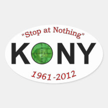 Kony Stop at Nothing 3x5 Sticker