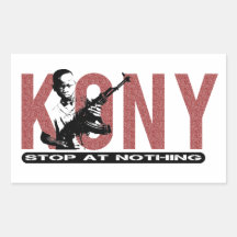 KONY - Stop at Nothing. Child Soldier Rectangle Stickers